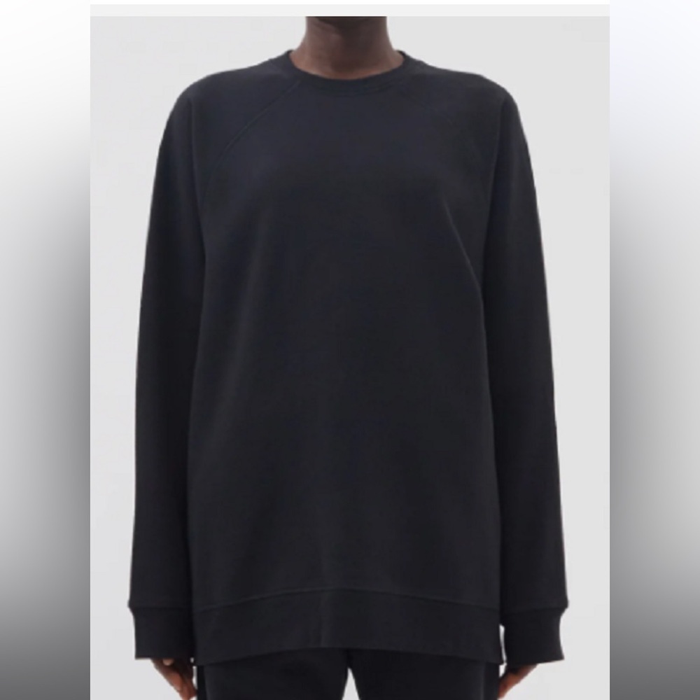 Raey Crewneck Cotton Blend Oversized Sweatshirt Size US 2